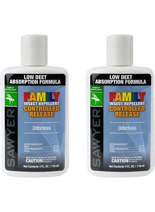 Sawyer Products SP5202 Premium Controlled Release Insect Repellent Lotion, Twin Pack, 4-Ounce - Image 1